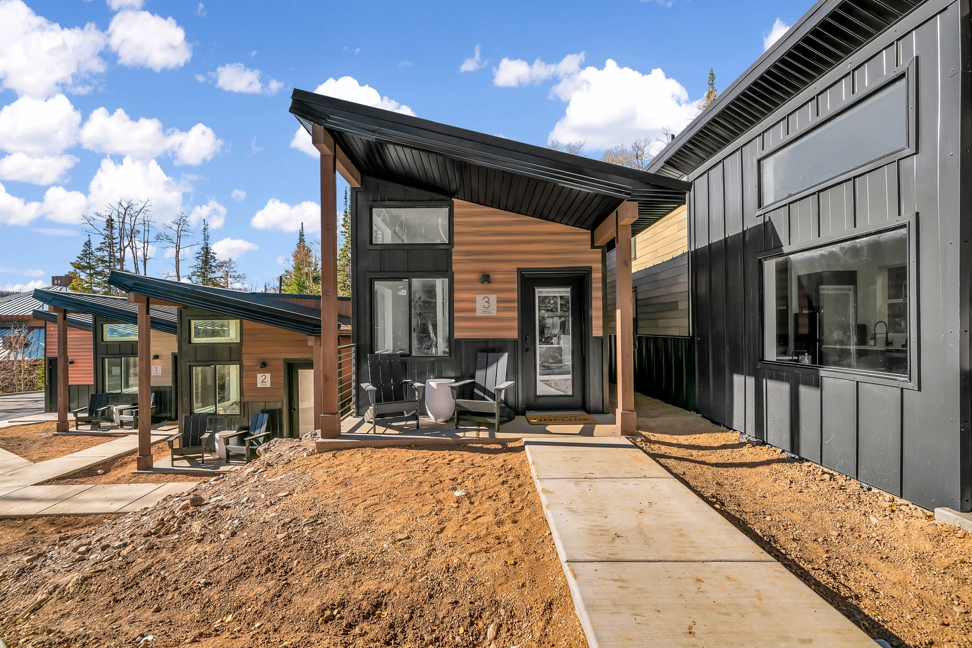 Exterior of Unplug Cabin 3